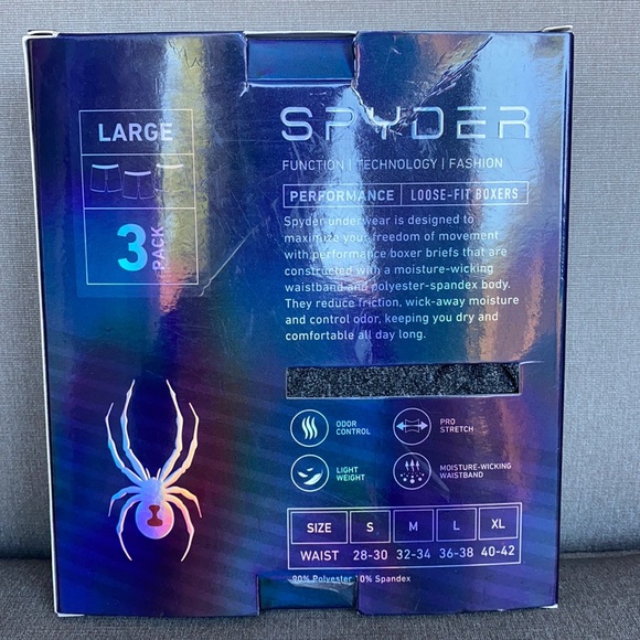 Spyder Men's 3 Pack Performance Loose Fit Boxers - Picture 10 of 11